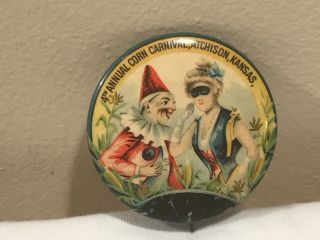 1890’s Celluloid 4th Annual Corn Carnival Atchison Kansas Pinback