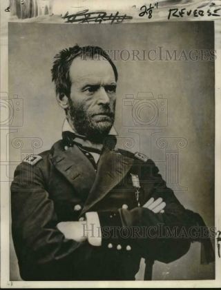 Press Photo Civil War Union General William Tecumseh Sherman - Nom12809