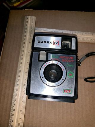 Vintage Rare Official Cubex Iv Girl Scout Senior Camera.