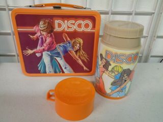 Vintage 1979 Aladdin Disco Metal Lunchbox Complete W/ Thermos
