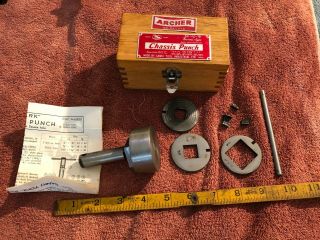 Archer Shark No.  110 - D Screw Type Three Square Hole Chassis Punch