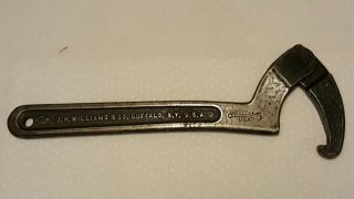 Vintage J.  H.  Williams Adjustable Hook Spanner Wrench 474a 4 - 1/2 " To 6 - 1/4 "