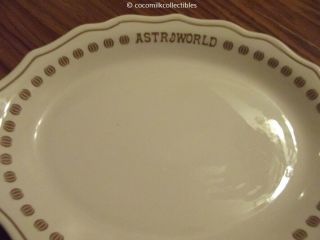 1970 Astroworld Amusement Park Houston Tx Dinner Serving Plate Syracuse China