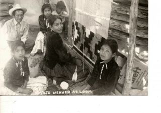Rppc Navajo Weaver Loom Native American Indian Children 134