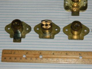 8 Vintage CORBIN & YALE Brass Cylinder Locks plus 1 Key Steampunk 3