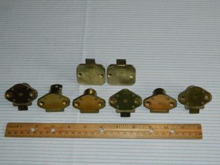 8 Vintage CORBIN & YALE Brass Cylinder Locks plus 1 Key Steampunk 5