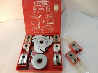 Vintage Craftsman Tool Bench/ Radial Saw Molding Set 9 - 3221 W/ Extra Cutters Usa