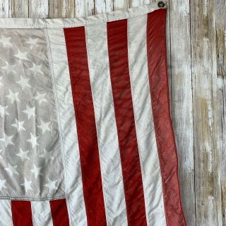 DEFIANCE Vintage U.  S.  American 50 Star Flag Bunting Sunbleached Faded VTG 3