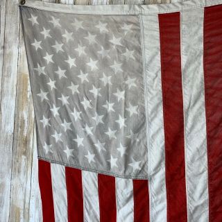 DEFIANCE Vintage U.  S.  American 50 Star Flag Bunting Sunbleached Faded VTG 4