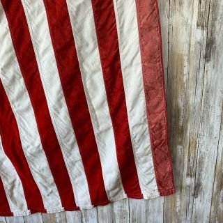 DEFIANCE Vintage U.  S.  American 50 Star Flag Bunting Sunbleached Faded VTG 5