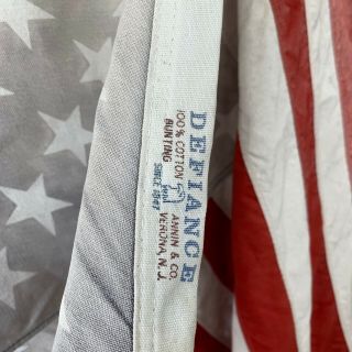 DEFIANCE Vintage U.  S.  American 50 Star Flag Bunting Sunbleached Faded VTG 7