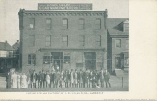 Early 1900s Lansdale Pa Nolan Cigar Mfg And P & R Railway Station