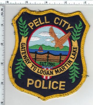 Pell City Police (alabama) Shoulder Patch - Uniform Take - Off From The 1980 