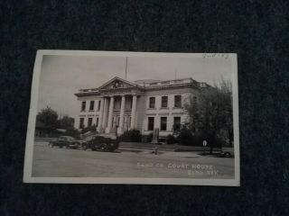 Vintage Real Photo Postcard Elko County Courthouse Elko Nevada 1949