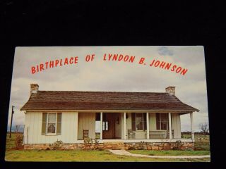 Vintage Postcard,  Johnson City,  Texas,  Tx,  Birthplace Of President Lyndon B Johnson