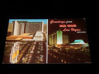 Vintage Postcard,  Las Vegas,  Nevada,  Nv,  " Greetings " Mgm Grand Hotel & Casino