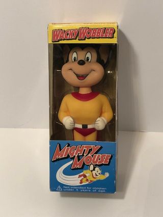 Mighty Mouse Wacky Wobbler Bobble Head Figure By Funko 2002