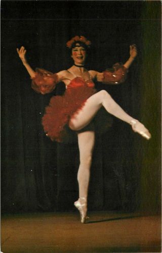 Ballet Dancer Marta Becket.  Amargosa Opera House,  Death Valley Junction Postcard