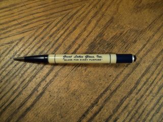 Vintage Durolite Mechanical Pencil Advertising Great Lakes Glass Elyria Ohio