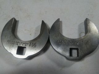 Vintage Plomb 4940 1&1/4 " And Plomb 4944 1& 3/8 " Crow Foot Wrenches,  3/8 " Drive