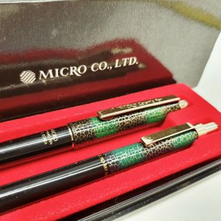 MICRO CERAMIC mechanical pencil 0.  5mm ballpoint pen set vintage KOREA 3