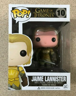 Funko Pop Game Of Thrones 10 Jaime Lannister In Gold Armor Vaulted Retired