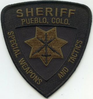 Pueblo County Colorado Co Special Weapons And Tactics Swat Sheriff Police Patch