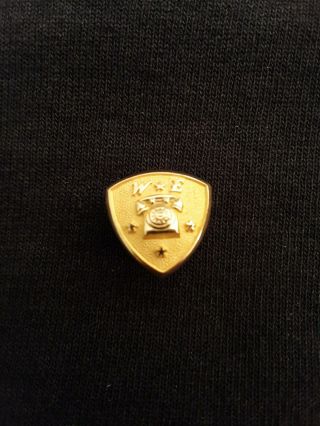 Vintage 10k Gold Western Electric 3 Star Service Pin