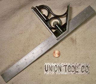 Union Tool Co 12 Inch Carpenters Combination Square Old Tool Read