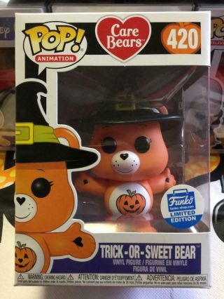 Funko Pop Animation Trick - Or - Sweet Bear Funko Shop Exclusive W/pop Protector