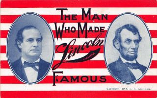 1908 Nebraska William Jennings Bryan Abraham Lincoln Presidential Political Pc
