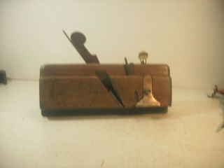 1 Day Auct.  Vintage Hardwood & Bronze Dado Plane Marples Iron.