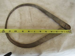 Vintage 19th C.  Mass Tool Co Wrought Iron Machinist Outside Caliper 12 "