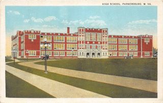 West Virginia Wv Postcard C1910 Parkersburg High School Building