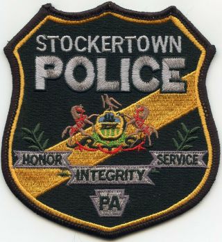 Stockertown Pennsylvania Pa Police Patch