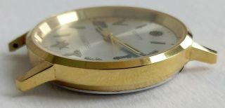 Vintage Helbros Masonic Watch Gold Plated with Masonic Symbols for Hour Markers 6
