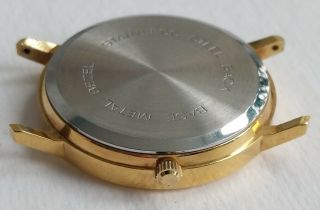 Vintage Helbros Masonic Watch Gold Plated with Masonic Symbols for Hour Markers 8