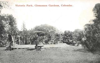 Sri Lanka / Victoria Park Cinnamon Gardens Colombo Ceylon Postcard (c.  1910)