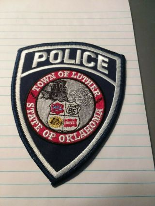 Luther Oklahoma Police Department Patch Rare
