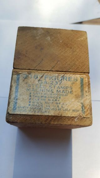 Vintage Steel Number Stamps Dies - 3/16 " Young 9 - Piece Ga - 237 Number Set (2142)