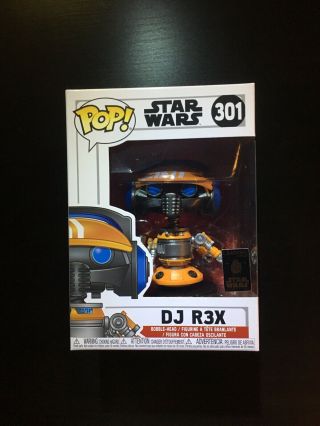 Funko Pop Star Wars 301 Dj R3x Disneyland Star Wars Galaxy’s Edge Exclusive