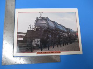Vintage 1941 Railroad Color Train Photo Union Pacific Big Boy 4 - 8 - 8 - 4 Info M4808
