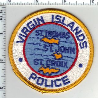 Virgin Island Police (u.  S.  Territory) Shoulder Patch From The Early 1980 