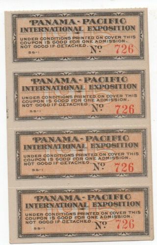 Set Of 4 Attached 1915 Ppie World 