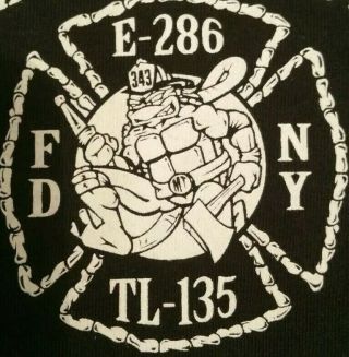 Fdny Nyc Fire Department York City T - Shirt Sz 3xl Queens Ninja Turtles