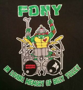 FDNY NYC Fire Department York City T - shirt Sz 3XL Queens Ninja Turtles 2