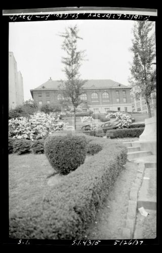 5/26/37 St George Library Staten Island Nyc York City Old Photo Negative 79p