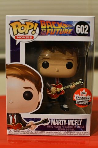 Funko Pop Marty Mcfly W/ Guitar Canadian Convention Fan Expo Exclusive 602 Bttf