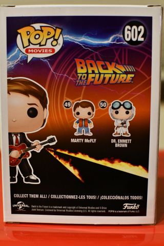 Funko Pop Marty McFly W/ Guitar Canadian Convention Fan Expo Exclusive 602 BTTF 3