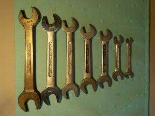 Vintage Craftsman Set Of 7 Vanadium Open End Wrenches From The 1930 And 40 